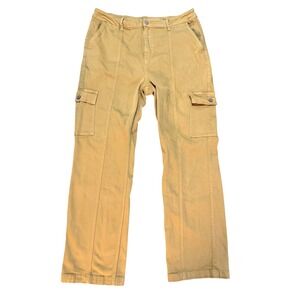 Judy Blue Womens Olive‎ Green Garment Dyed Cargo Pants Wide Leg JB88342 15/32